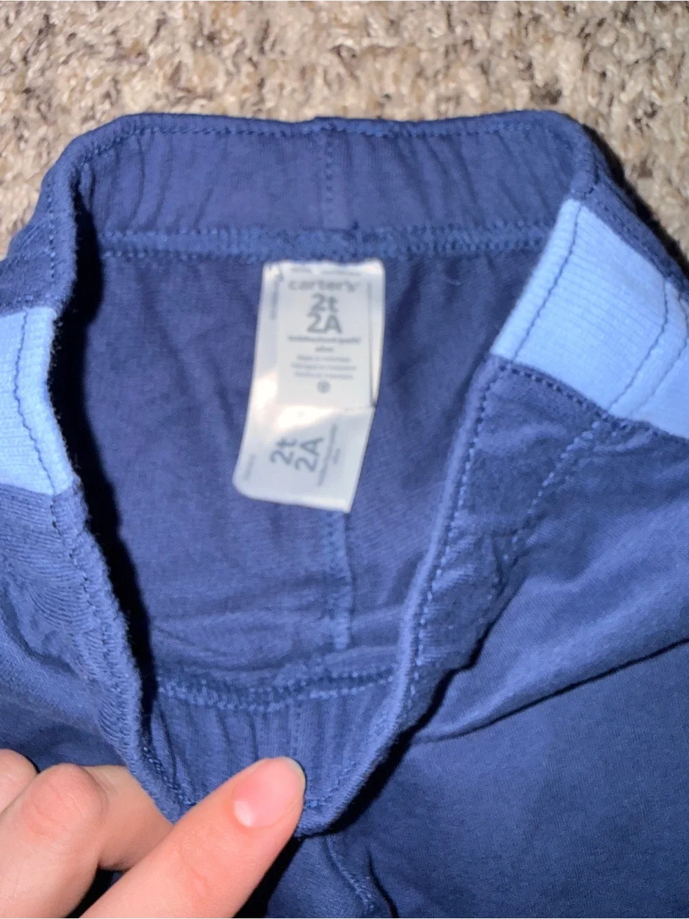 Carter’s Navy & Light Blue Little Champ Sweatshirt and Jogger Set
